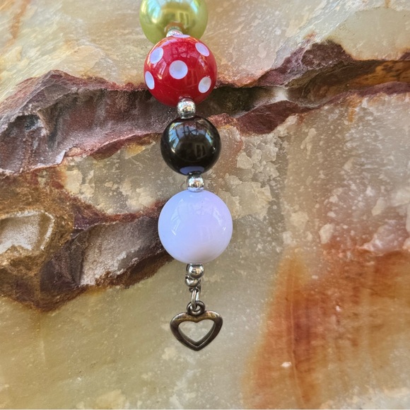 Minnie Mouse Bubbly/Chunky Multi-Colored Beaded Necklace for Kids - Picture 6 of 9